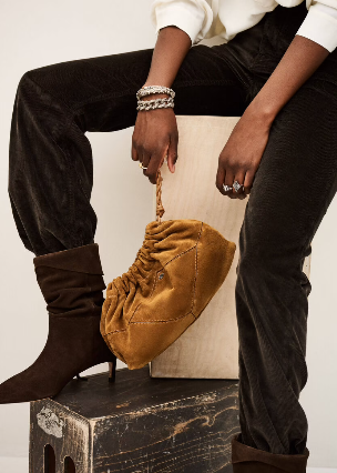 SUEDE JUNE BAG COGNAC