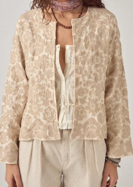 Chaqueta Akash Bordada Marfil
