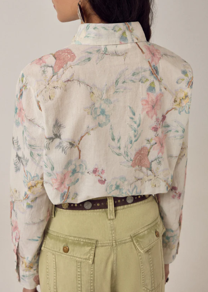 Camisa Narciso de Algodón Floral