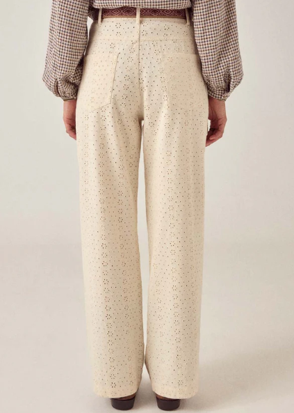 Pantalón Theodore de Sarga Bordada