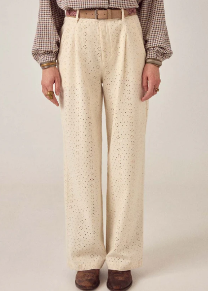 Pantalón Theodore de Sarga Bordada