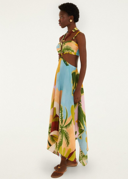 Vestido Maxi Tropical Multicolor