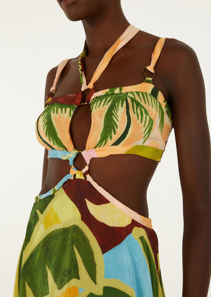 Vestido Maxi Tropical Multicolor
