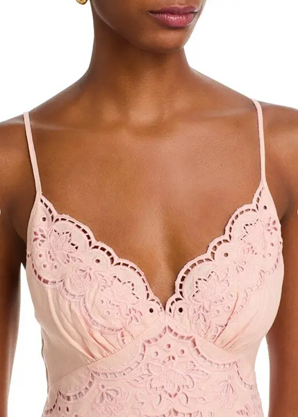 PINK RICHELIEU SLIP DRESS