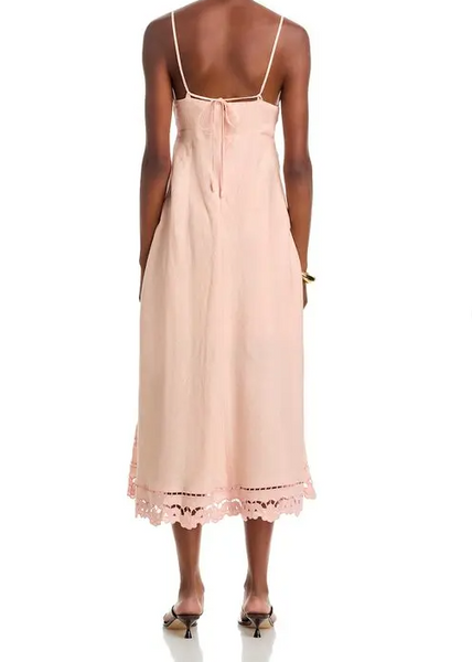 PINK RICHELIEU SLIP DRESS
