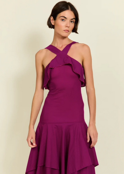 Vestido Alina Halter Malva