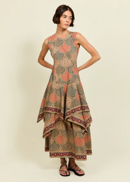 Vestido Cova Estampado Geométrico